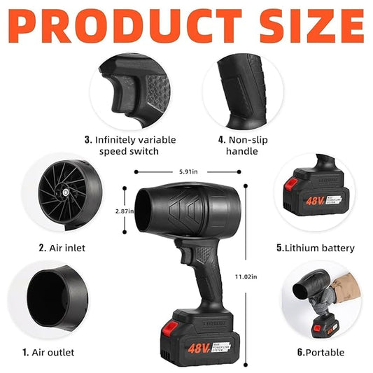 Cordless Portable Air Blower | Turbo Fan